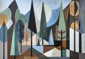 Fototapeta - Prírodná geometrická abstrakcia II. (147x102 cm)