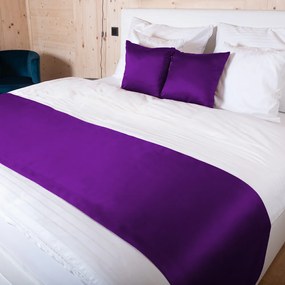 Biante Saténový prehoz/behúň na posteľ Satén LUX-044 Žiarivo fialový 50x260 cm