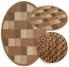 Koberec Adana Chess Beige kruh