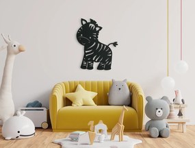 drevko Detská nálepka na stenu Zebra Rozmer obrazu: 40,5 x 32,5 cm, Farba dekorácie: Čierna