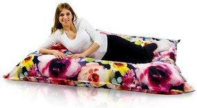 Ozdobný kvetinový sedací vak XL/XXL – pohodlný vankúš na ležanie s krásnym motívom Veľkosť: XL