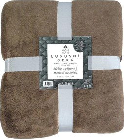 ARÔME HOME Mikroflanelová deka, hnedá