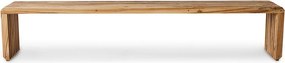 Prírodná drevená teaková lamelová lavica Slatted XL - 180*27*35 cm