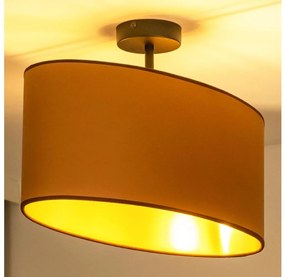 Duolla - Prisadený luster OVAL VEGAN 1xE27/15W/230V hnedá