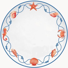 Porcelánové plytké taniere Cote De Mer, 4 ks