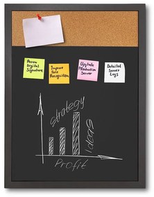 Combi Board blackboard / korok 45 × 60 cm, čierna