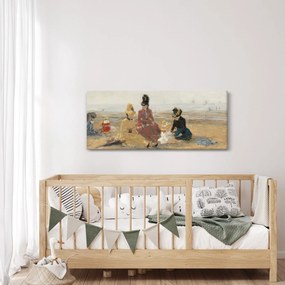 Obraz - Eugène Boudin, On the Beach, Trouville, reprodukcia (120x50 cm)