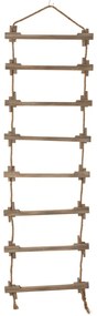 Závesný jutové-drevený dekoračné rebrík Hang - 48 * 3 * 120 cm