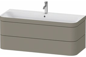 DURAVIT Happy D.2 Plus c-bonded závesná skrinka s nábytkovým umývadlom s otvorom, 2 zásuvky, 1175 x 490 x 480 mm, kameňovo šedá matná lakovaná, HP4639O92920000