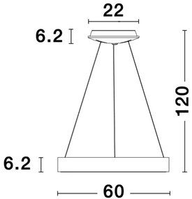 LED luster Rando Thin 60 4000K biele