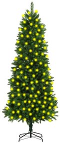 Umelý vianočný stromček s LED 240 cm zelený 3077471