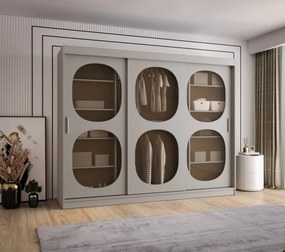 Šatníková skriňa 250 cm Boomer 2 (kašmír). Akcia -21%. Vlastná spoľahlivá doprava až k Vám domov. 1126263