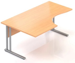 Ergonomický stôl Visio 160 x 100 cm, ľavý, buk