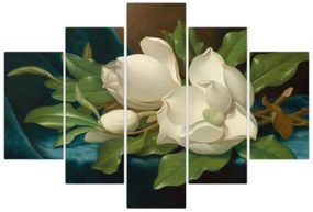Obraz - Martin Johnson Heade, Giant Magnolias on a Blue Velvet Cloth, reprodukcia (150x105 cm)