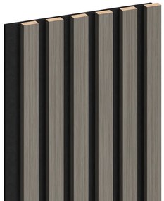 Mexen Lam-F, akustické stenové lamely 275 × 30 cm, plstený podklad 8 mm, technická dyha, dub oceľový, S105-275307-3015-006