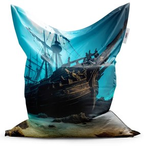 Sablio Sedací vak Vrak drevenej lode na dne mora - 200x140 cm