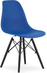 Set dvoch jedálenských stoličiek OSAKA modré (čierne nohy) 2ks