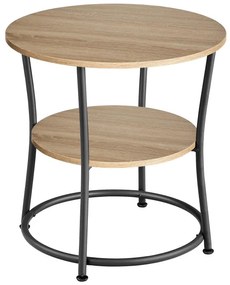 Príručný stolík OSKAR LET056B11 hnedý / čierny