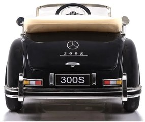 LEAN CARS Elektrické autíčko Mercedes Benz 300S Retro - lakované - čierne - 2x45W - 1x12V7Ah - 2023