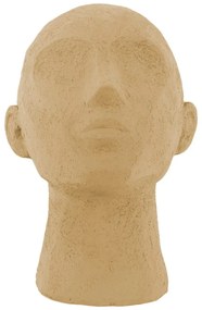 Pieskovohnedá dekoratívna soška PT LIVING Face Art, výška 22,8 cm