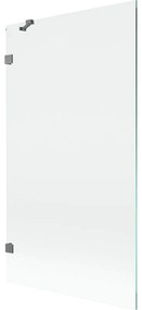 Mexen, Mexen Lunar 1-krídlová vaňová zástena 100 x 150 cm, transparentná, pištoľový kov - 897-100-000-95-00