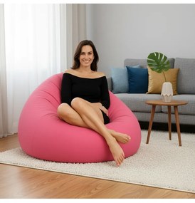 Sedací vak guľa ružová EMI