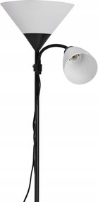 Smart LED AGNES stojaca čierna lampa na čítanie nastaviteľná 2xE27