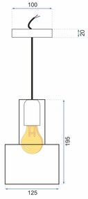 Toolight - Moderná kovová stropná lampa 1xE27 APP285-1CP, chrómová, OSW-08403