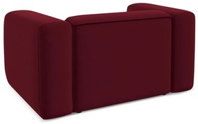 Vínovočervené zamatové kreslo Ekahi – Makamii