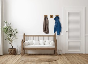 Dekorstudio Nástenný vešiak KVADRAT olejovaný dub - 3 kusy