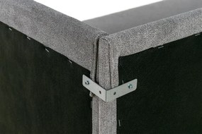 Posteľ Leo s čelami, 90x200, sivá (A55, 90cm, deska/ella, noha E), pravá