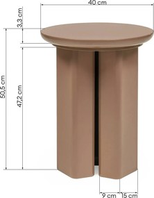 Odkladací stolík Brie 40 cm moka
