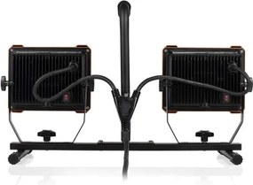 LED reflektor so stojanom 2xLED/30W/230V 4000K IP65 oranžovo-čierny