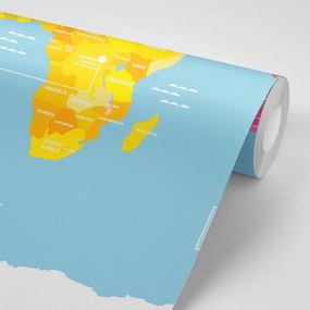 Samolepiaca tapeta výnimočná mapa sveta - 150x100