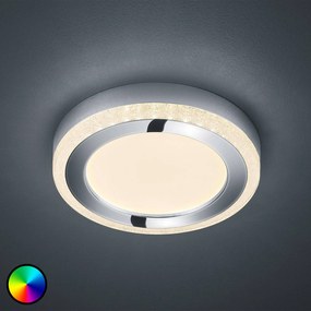 Stropné LED svietidlo Slide biele okrúhle Ø 25 cm
