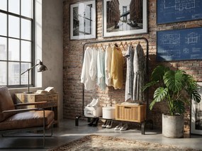 Stojan na oblečenie RAXIO 150x110x40 cm, čierny