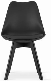 Set štyroch jedálenských stoličiek MARK - čierne (čierne nohy) 4ks