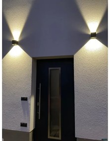 LED Vonkajšie nástenné svietidlo 2xLED/3W/230V IP54 antracit