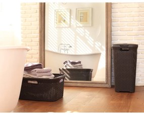 Hnedý kôš na bielizeň Curver Style Basket, 45 l