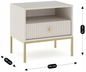 PROXIMA.store - Štýlový nočný stolík Marcos FARBA: biela, FARBA NÔH: čierna