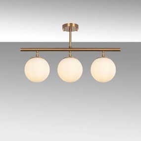 Závesné svietidlo v bronzovej farbe so skleneným tienidlom Atmaca – Opviq lights