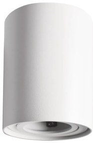 Stropné svietidlo Bima Round, 1x biele kovové tienidlo