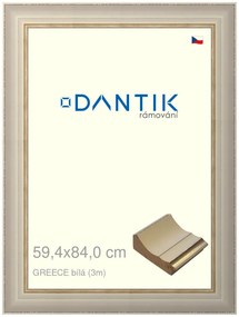 DANTIK rám na obraz 59,4x84 | GREECE bílá (Plexi Čiré)