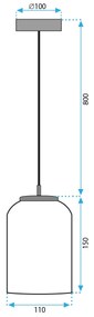 Závesná lampa La Belle XVIII biela/zlatá