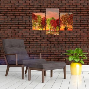 Obraz - Farebné stromy (90x60 cm)