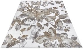 Koberec Hanse Home Shine Floral biely / sivý / hnedý