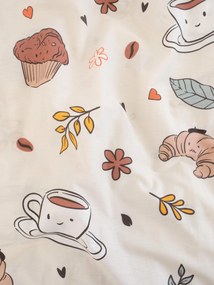 Bavlnená obliečka na vankúš Renforcé 40 × 40 cm - Jesenná káva