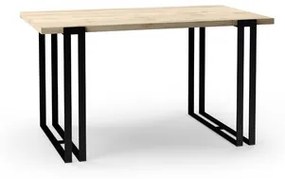 Jedálenský stôl EWEN 140 cm - dub sonoma/čierna