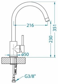 ALVEUS 1129036 - Drezová batéria ROXA 35,1 cm granit/béžová