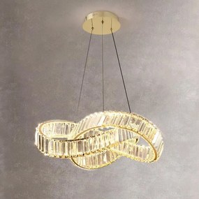 Toolight Toolight, LED závesné svietidlo 58cm, 49W, APP1538-CP, zlatá lesklá, OSW-05474